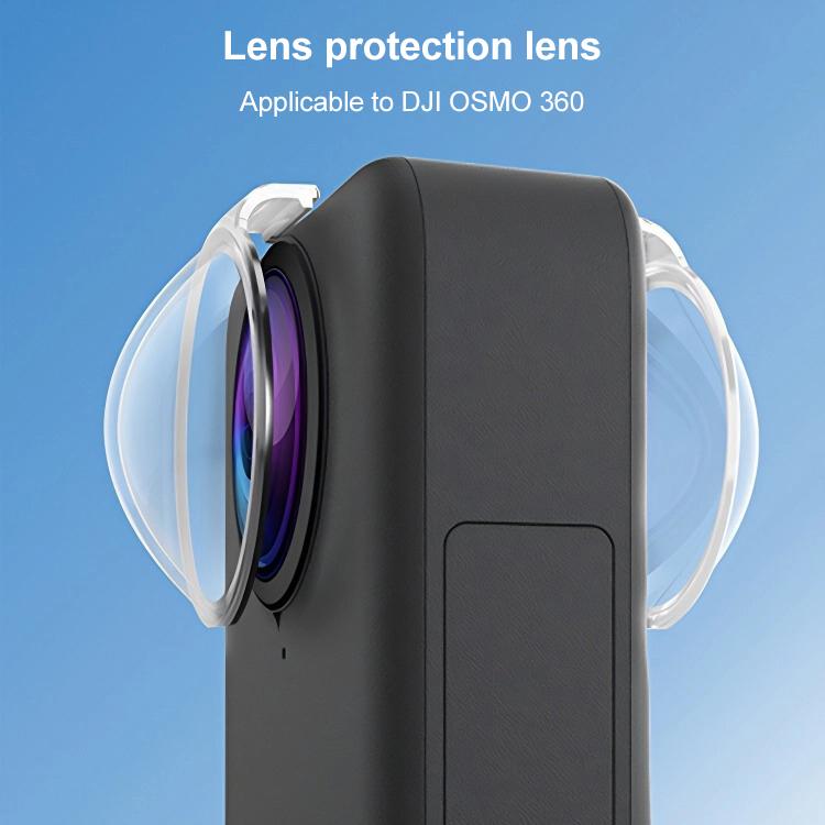 For DJI Osmo 360 PULUZ Lens Guard PC Protective Cover  - Transparent