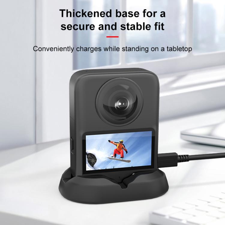 For DJI Osmo 360 PULUZ Desktop Silicone Base Stand  - Black