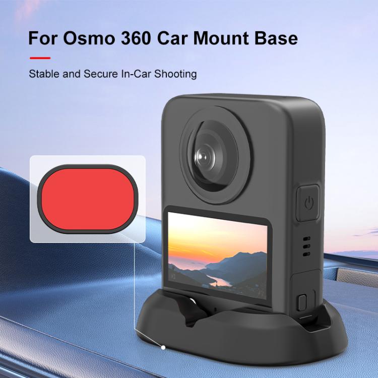 For DJI Osmo 360 PULUZ Car Plastic Base Stand  - Black