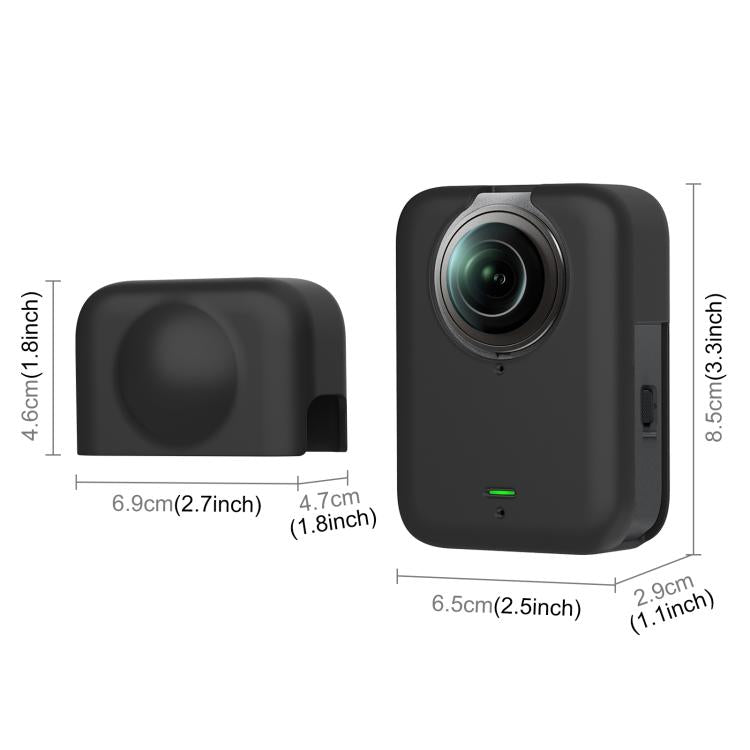 For DJI Osmo 360 PULUZ Silicone Body Protective Cover with Lens Cover