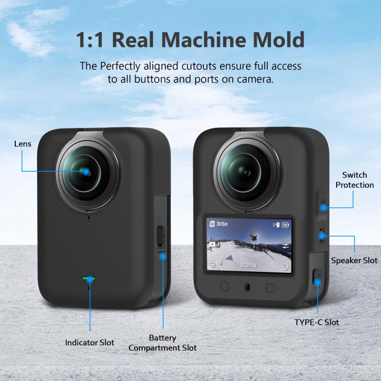 For DJI Osmo 360 PULUZ Silicone Body Protective Cover with Lens Cover