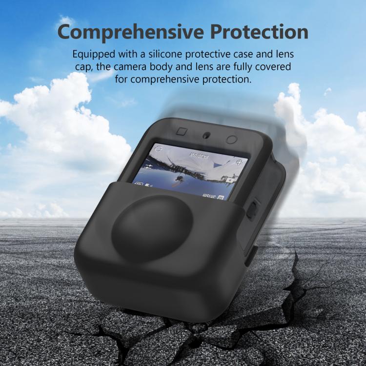 For DJI Osmo 360 PULUZ Silicone Body Protective Cover with Lens Cover