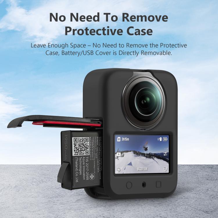 For DJI Osmo 360 PULUZ Silicone Body Protective Cover with Lens Cover