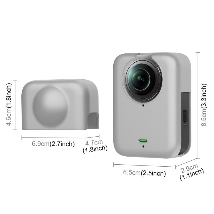 For DJI Osmo 360 PULUZ Silicone Body Protective Cover with Lens Cover