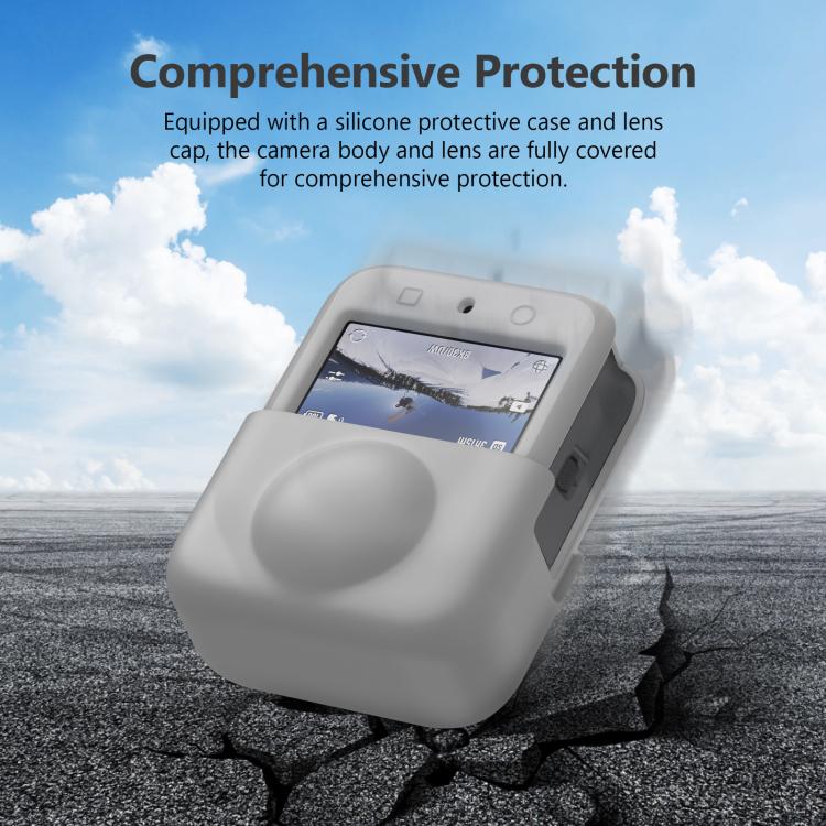 For DJI Osmo 360 PULUZ Silicone Body Protective Cover with Lens Cover
