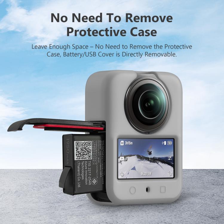For DJI Osmo 360 PULUZ Silicone Body Protective Cover with Lens Cover