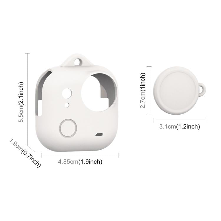 For Insta360 GO Ultra PULUZ Body Silicone Protective Cover with Lens Cap & Lanyards
