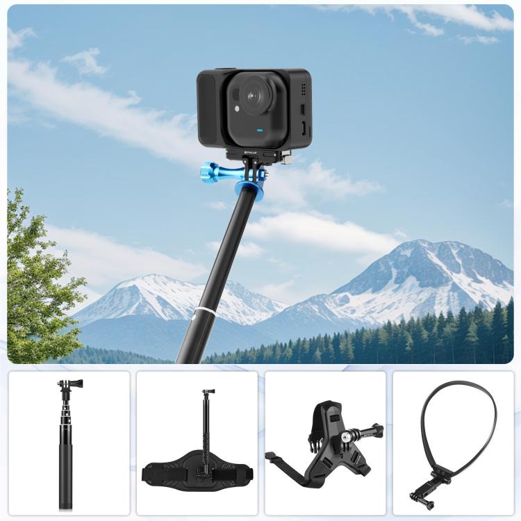 For Insta360 GO Ultra PULUZ Magnetic Aluminum Alloy Quick Release Base Mount  - Black