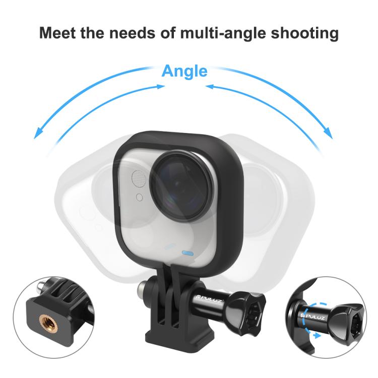 For Insta360 GO Ultra PULUZ PC Plastic Frame Adapter Base Mount  - Black