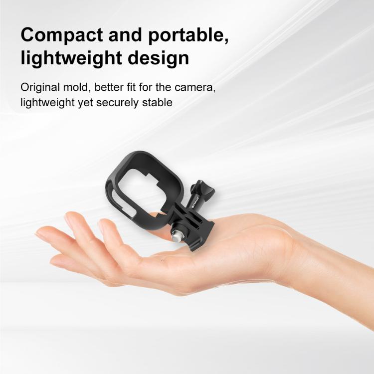 For Insta360 GO Ultra PULUZ PC Plastic Frame Adapter Base Mount  - Black
