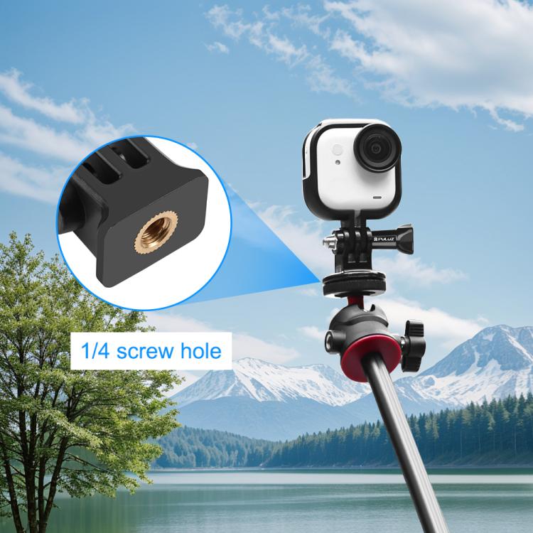 For Insta360 GO Ultra PULUZ PC Plastic Frame Adapter Base Mount  - Black