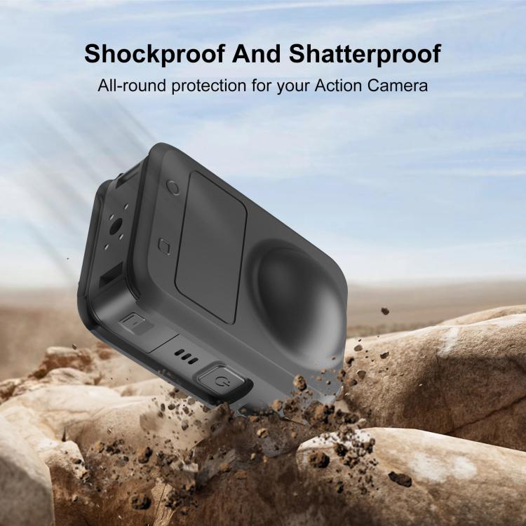 For DJI Osmo 360 PULUZ Camera All-in-one Body Lens Silicone Cover  - Black