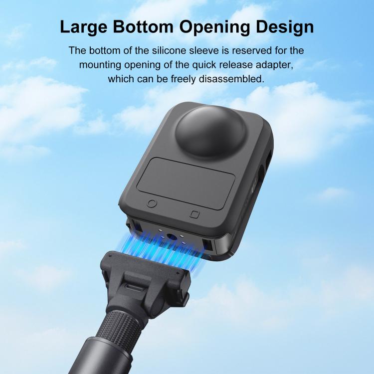 For DJI Osmo 360 PULUZ Camera All-in-one Body Lens Silicone Cover  - Black