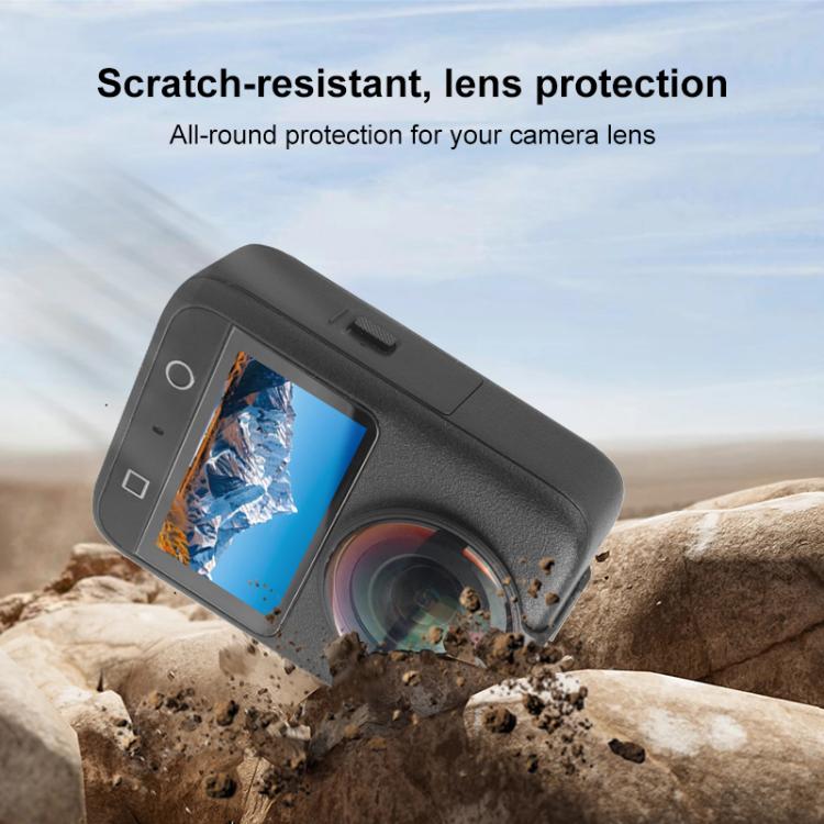 For DJI Osmo 360 PULUZ Optical Tempered Glass Cover Protective Lens Guard  - Black