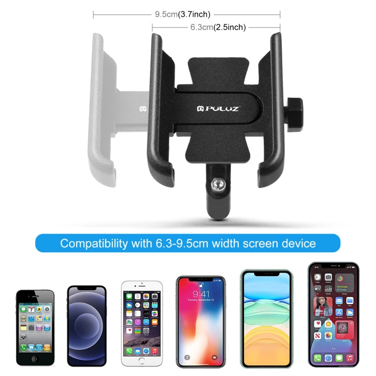 PULUZ Motorcycle Bicycle Handlebar Aluminum Alloy Phone Holder