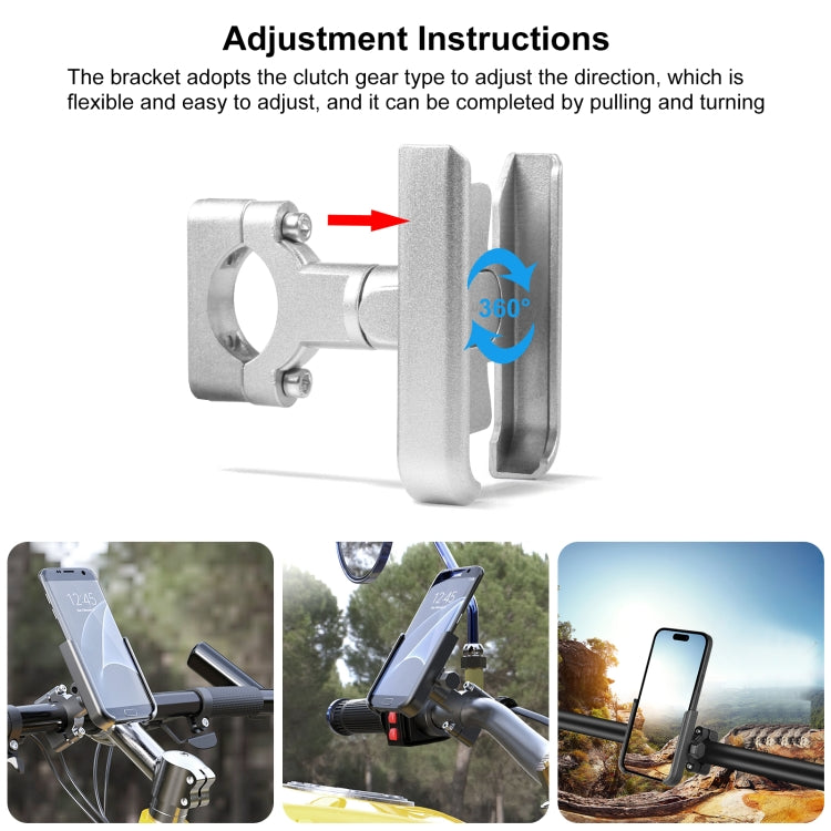 PULUZ Motorcycle Bicycle Handlebar Aluminum Alloy Phone Holder