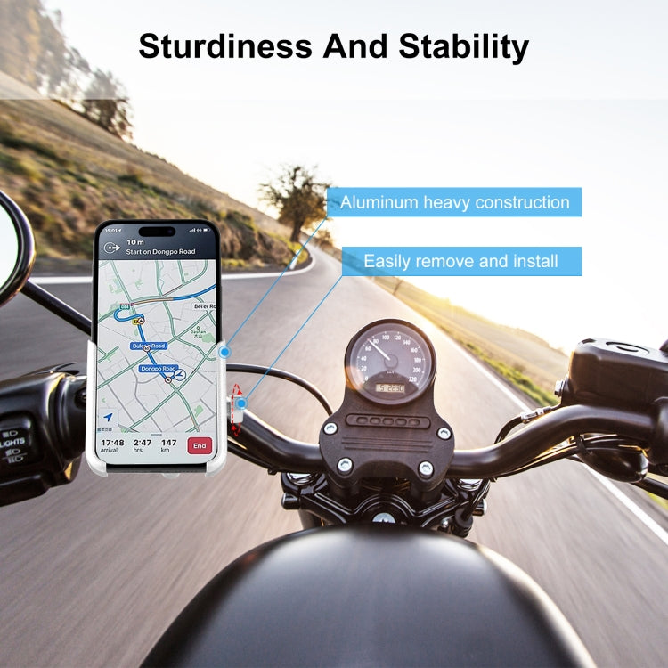 PULUZ Motorcycle Bicycle Handlebar Aluminum Alloy Phone Holder