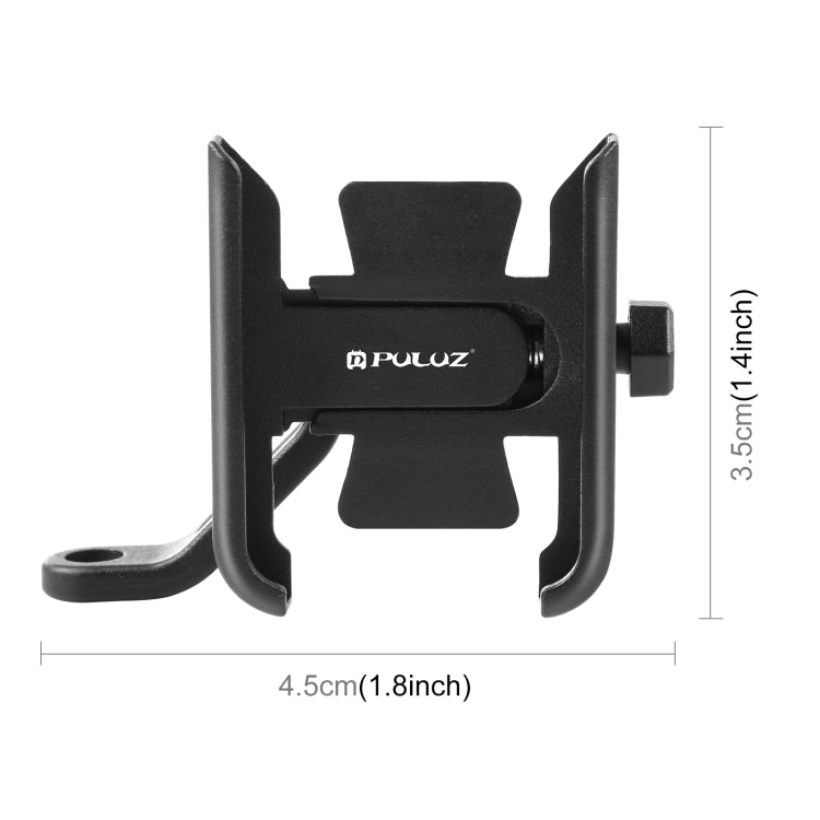 PULUZ Motorcycle Bicycle Rearview Mirror Aluminum Alloy Phone Holder