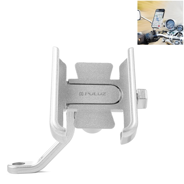 PULUZ Motorcycle Bicycle Rearview Mirror Aluminum Alloy Phone Holder