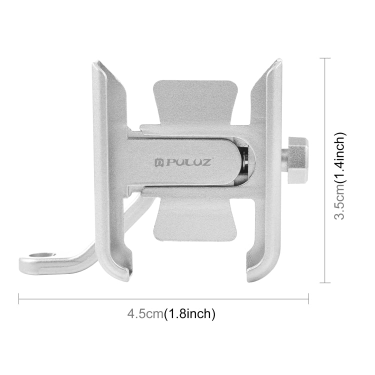 PULUZ Motorcycle Bicycle Rearview Mirror Aluminum Alloy Phone Holder