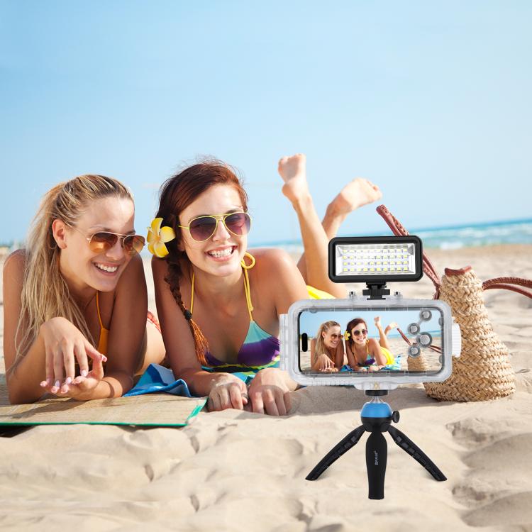 For iPhone 16 Pro PULUZ 40m/130ft Waterproof Diving Case Photo Video Taking Underwater Housing Cover  - Transparent