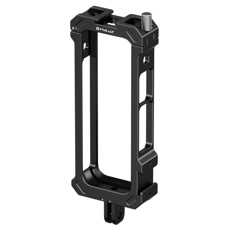 For Insta360 X4 PULUZ Metal Protective Cage Rig Housing Frame with Expand Cold Shoe Base & Tripod Adapter  - Black