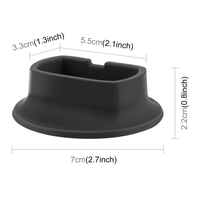 For Insta360 X4 PULUZ Silicone Dock Desktop Fixed Base Bracket  - Black