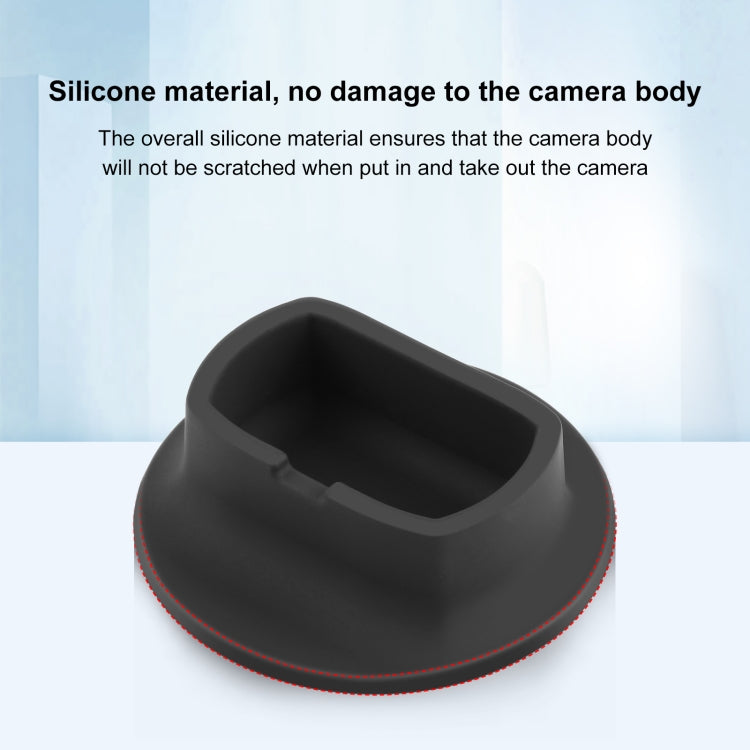 For Insta360 X4 PULUZ Silicone Dock Desktop Fixed Base Bracket  - Black