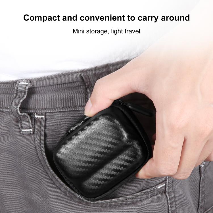 For Insta360 GO 3 / GO 3S PULUZ Mini Body Bag Portable Carbon Fiber EVA Storage Bag  - Black