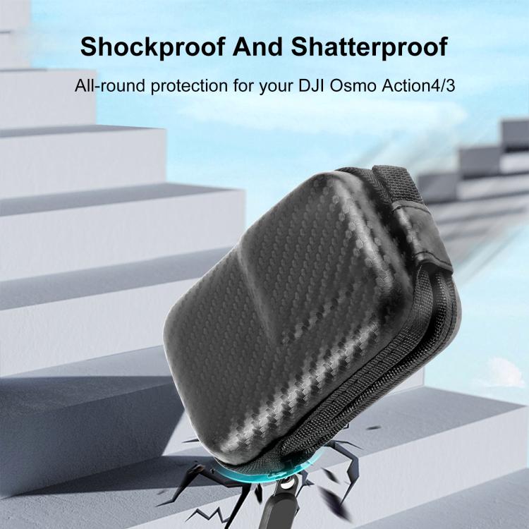 For DJI Osmo Action 6 / 5 Pro / 4 / 3 PULUZ Mini Body Bag Portable EVA Storage Bag  - Black