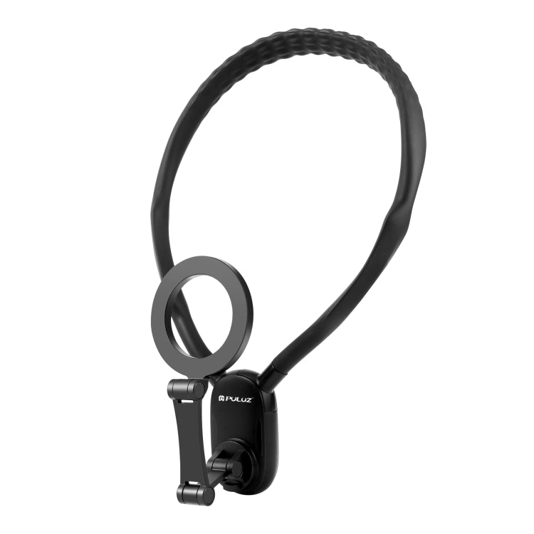 PULUZ Magnetic Collar Bracket POV View Mount with Phone Clamp for GoPro Action Cameras / Phones  - Black