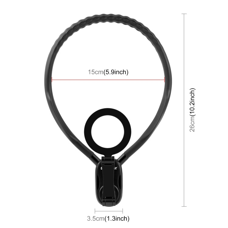 PULUZ Magnetic Collar Bracket POV View Mount with Phone Clamp for GoPro Action Cameras / Phones  - Black