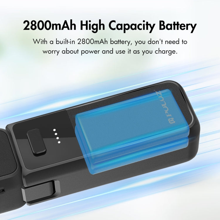 For DJI Osmo Pocket 4 / 3 PULUZ High-Capacity 2800mAh Battery Grip  - Black