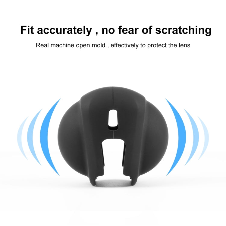 For Insta360 X4 / X4 Air / X5 PULUZ Silicone Protective Lens Cover  - Black