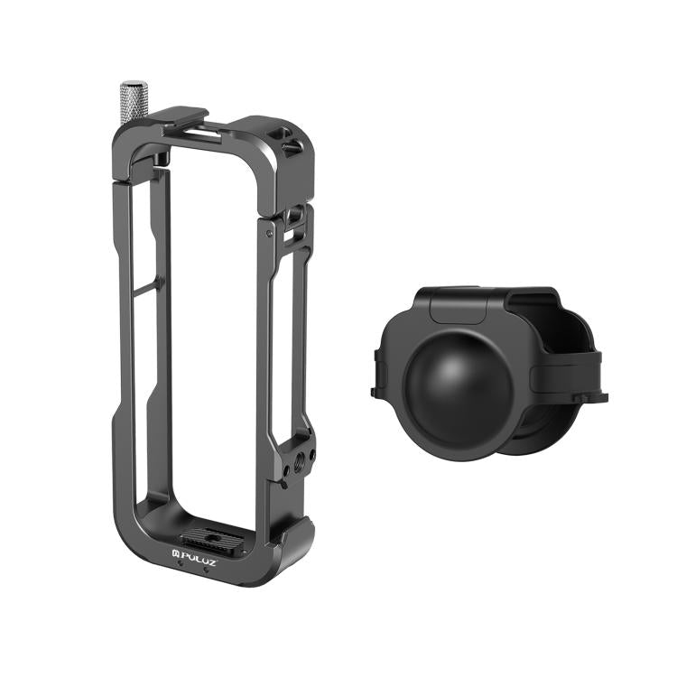 For Insta360 X4 PULUZ Metal Protective Cage Rig Housing Frame with Lens Cover  - Black