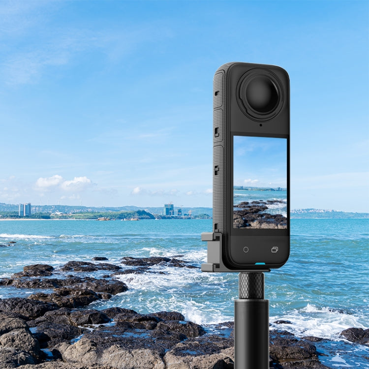 For Insta360 X5 / X4 / X3 / One X2 PULUZ Selfie Stick Cold Shoe Extension Bracket  - Black