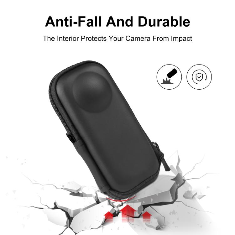 For Insta360 X4 / X5 PULUZ Camera Portable Case Box Storage Bag  - Black