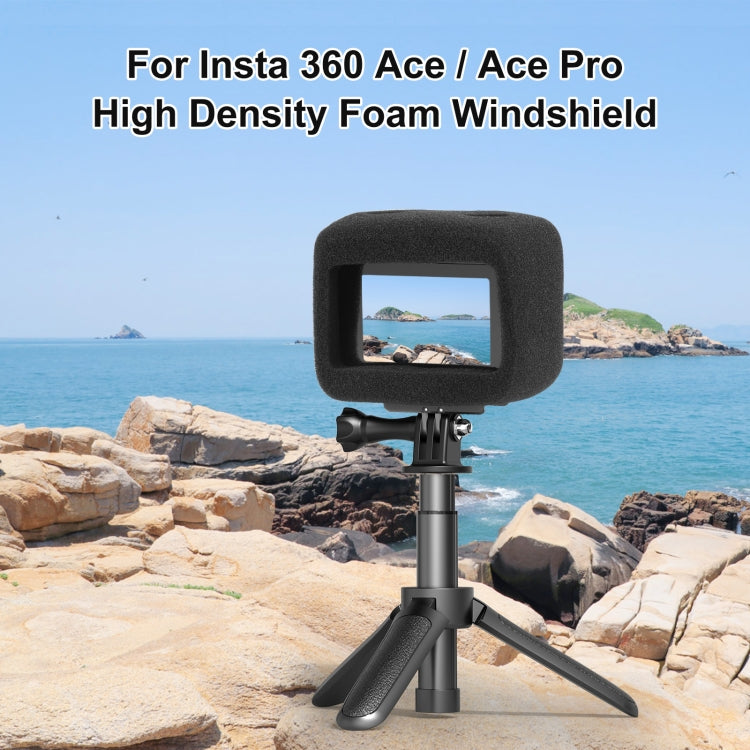 For Insta360 Ace Pro / Ace PULUZ High Density Foam Windshield  - Black