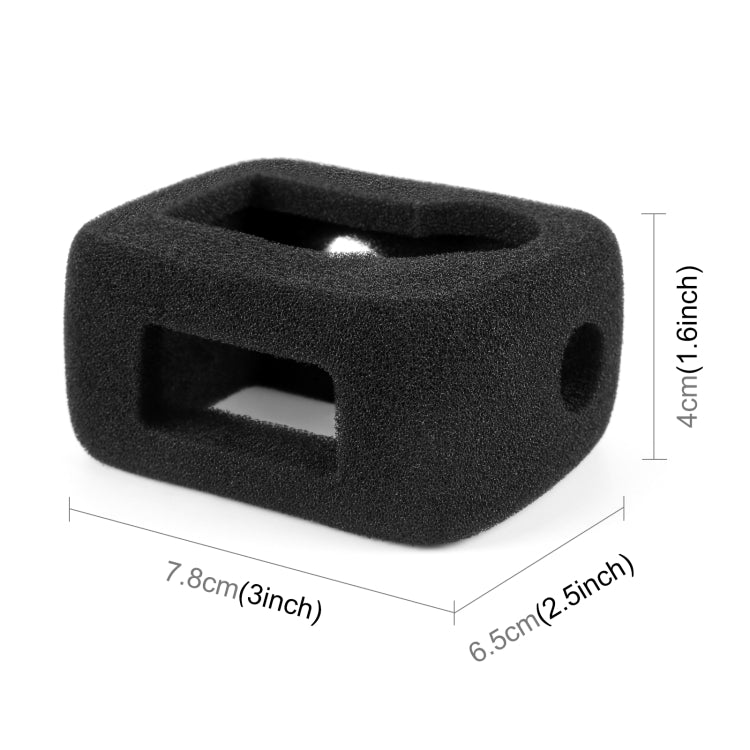 For DJI Osmo Action 5 Pro / 4 / 3 PULUZ High Density Foam Windshield  - Black