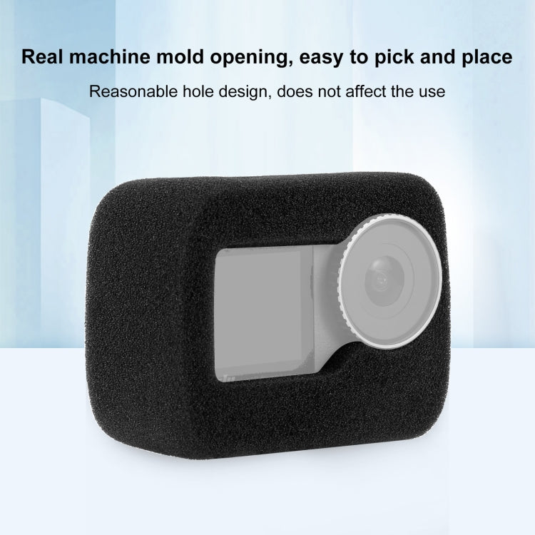 For DJI Osmo Action 5 Pro / 4 / 3 PULUZ High Density Foam Windshield  - Black