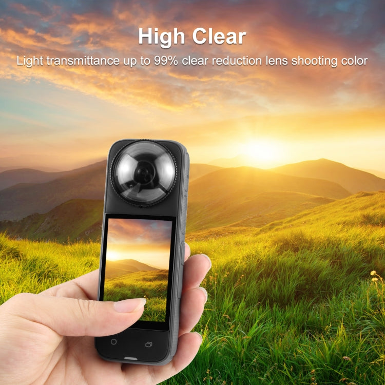 For Insta360 X4 PULUZ Rotation PC Lens Guard  Protective Cover  - Transparent