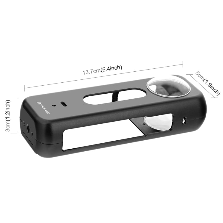 For Insta360 X4 PULUZ Metal Protective Cage Rig Housing Frame with Lens Protector  - Black