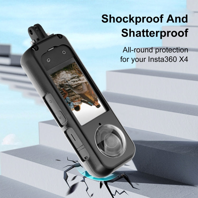For Insta360 X4 PULUZ Metal Protective Cage Rig Housing Frame with Lens Protector  - Black