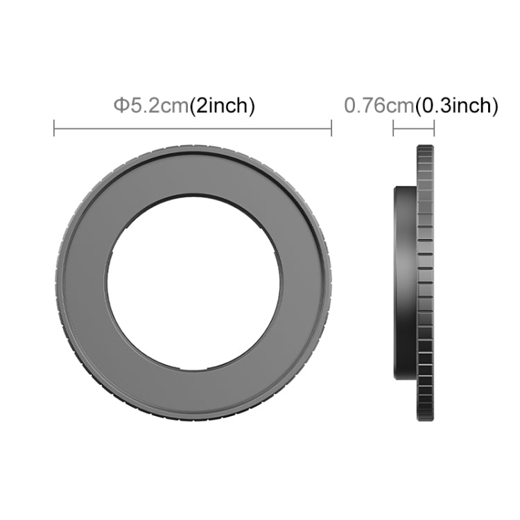 For DJI Action 5 Pro / 4 PULUZ Filter Holder Metal Protective Filter Frame  - Black