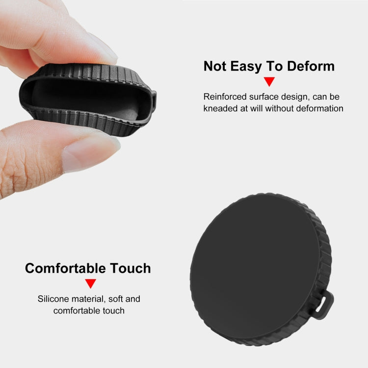 For DJI Osmo Action 5 Pro / 4 / 3 PULUZ Silicone Lens Cap  - Black
