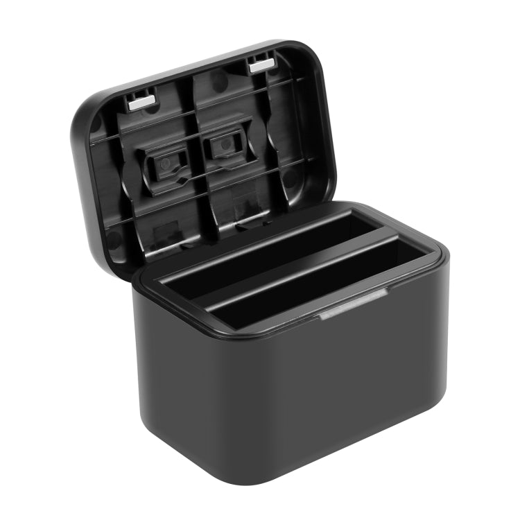 For Insta360 X4 PULUZ Battery Charging Box Battery & Memory Card Storage Case  - Black