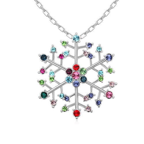3 Pack Austrian Crystal Necklace - Snowflake