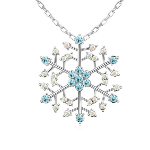 3 Pack Austrian Crystal Necklace - Snowflake