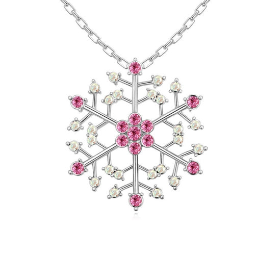 3 Pack Austrian Crystal Necklace - Snowflake