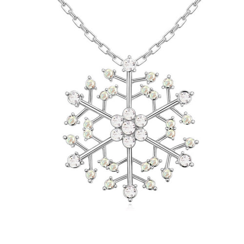 3 Pack Austrian Crystal Necklace - Snowflake